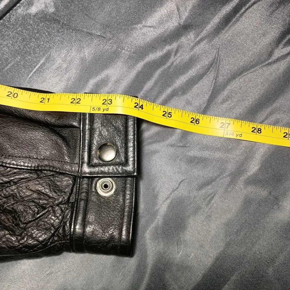 Wilson Leather Jacket Large Heavy Duty Bomber Jacket